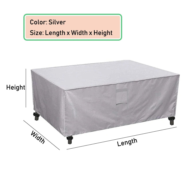 420D HEAVY DUTY Outdoor Garden Furniture Cover for Sofa Table Chair Patio Waterproof Wind-Proof Anti-UV Against Rain Snow