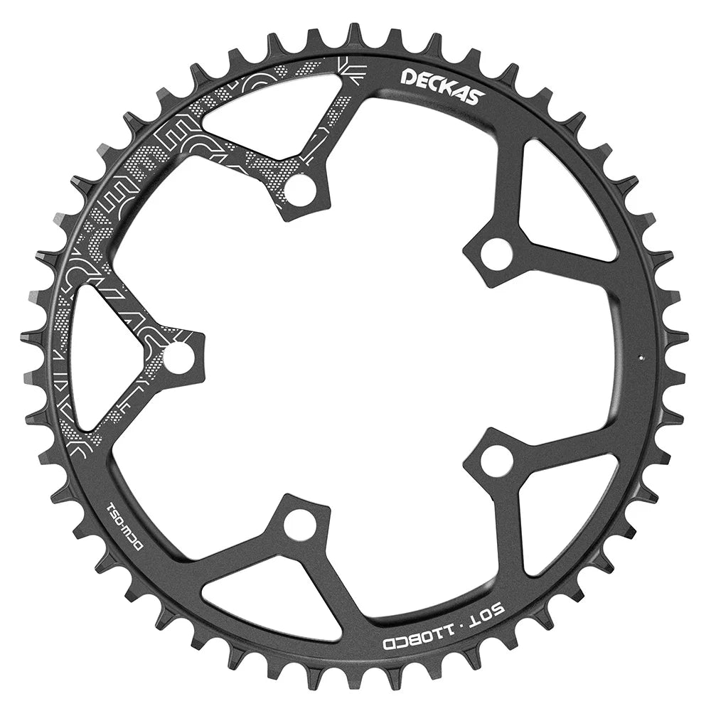 DECKAS 110BCD 130BCD Crown Chainring Narrow Wide Round Chain Ring 36T 38T 40T 42T 44T 46T 48T 50T 52T 54T 56T 58T Sprocket