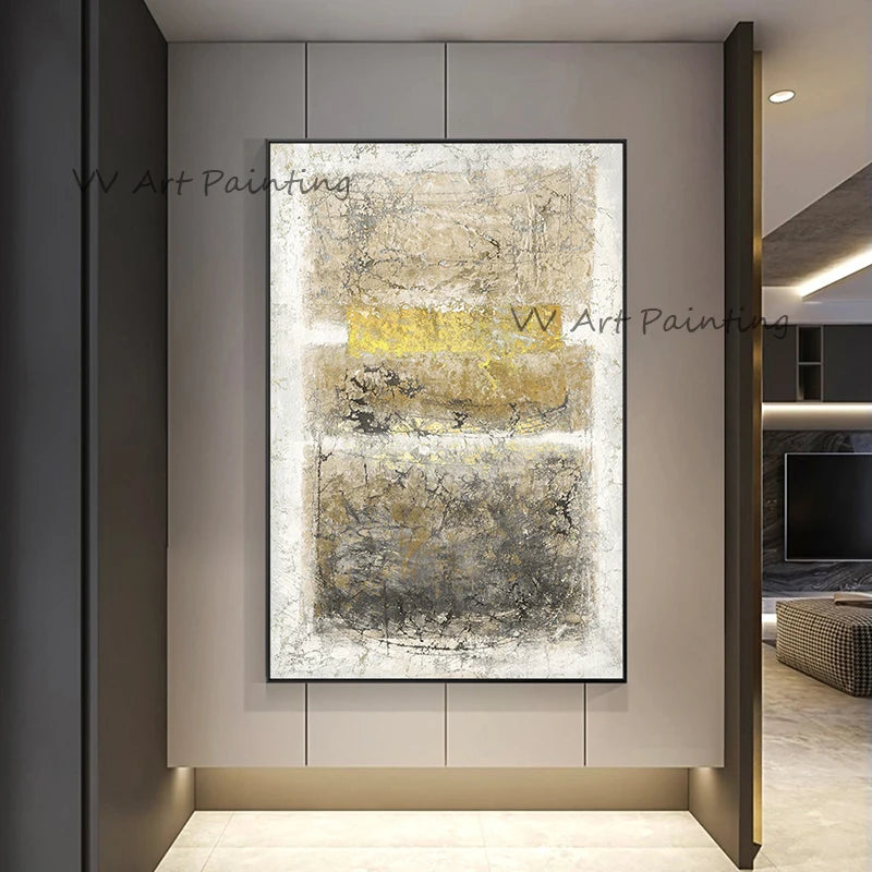 New Abstract Large Sizes Frameless 100% Handmade Oil Painting On Canvas Wall Art Pictures For Living Room Decor Yellow Drawing