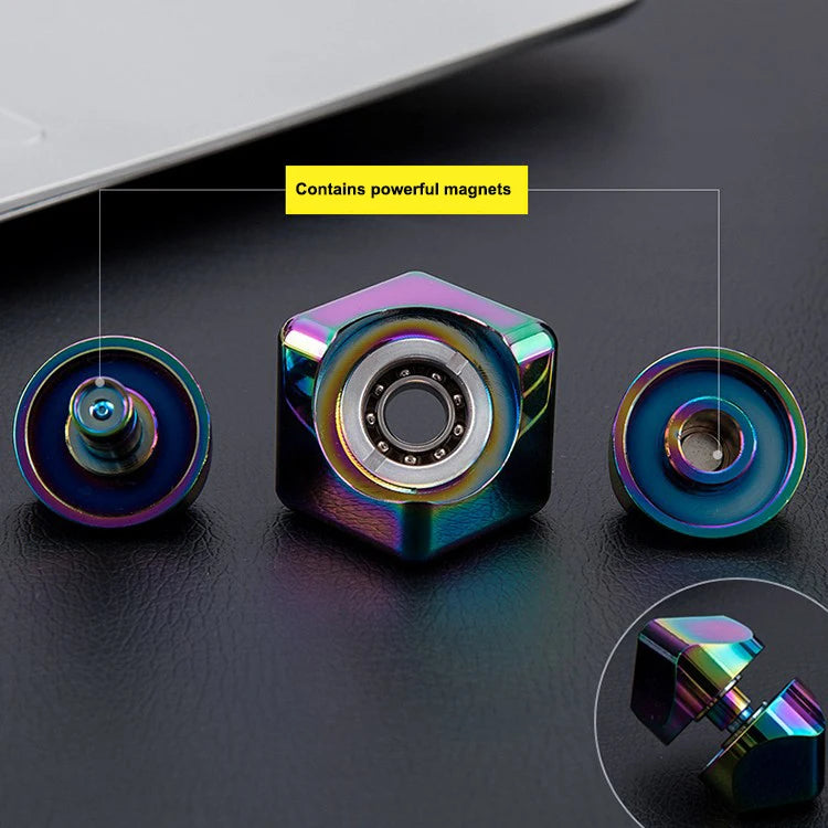 Square Decompression Spinning Top Dice Cube Anti-Anxiety Fingertip Toys Hand Fidget Spinner Vent Toys Flipo Flip For Children