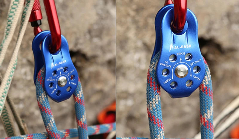 Rock Climbing Pulley Outdoor Tools Professional Fixed Sideplate Single Sheave Pulley Mountain Climbing Equipment