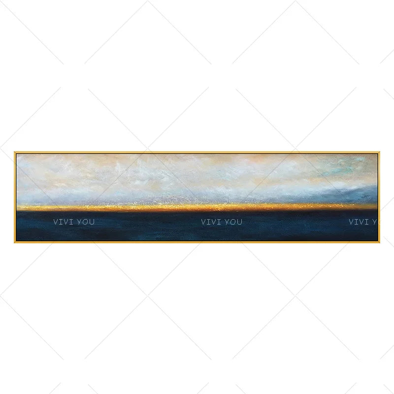 Hand painted Modern Abstract Oil Painting on Canvas art Nordic Abstract sunrise Oil Paintings for Living Room wall Decoration