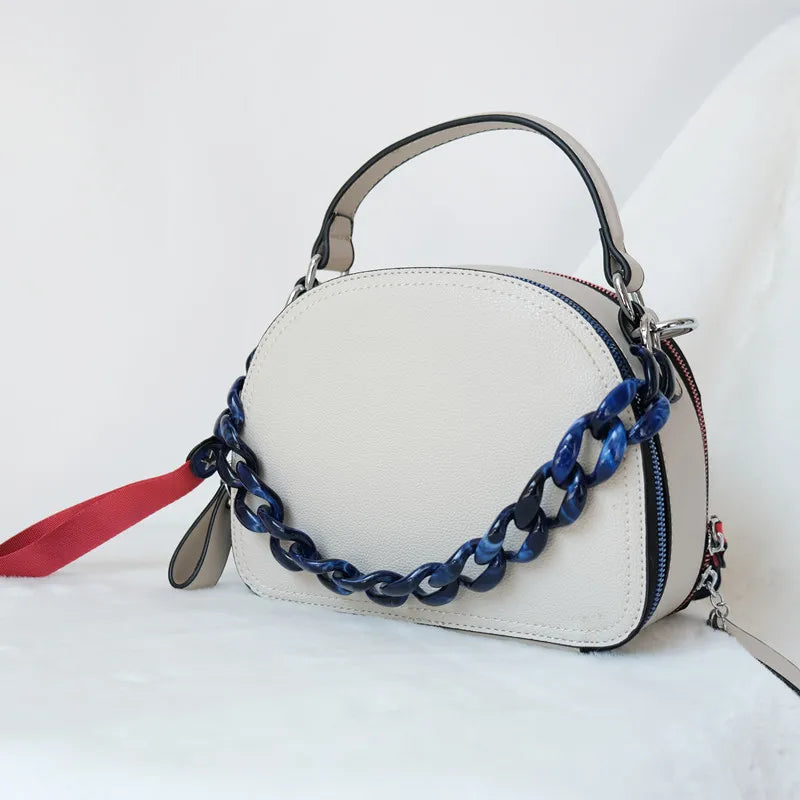 New Fashion Woman Bag Accessory Detachable Replacement Blue Pink Brown Acrylic Chain Luxury Strap Resin Shoulder Clutch Chain