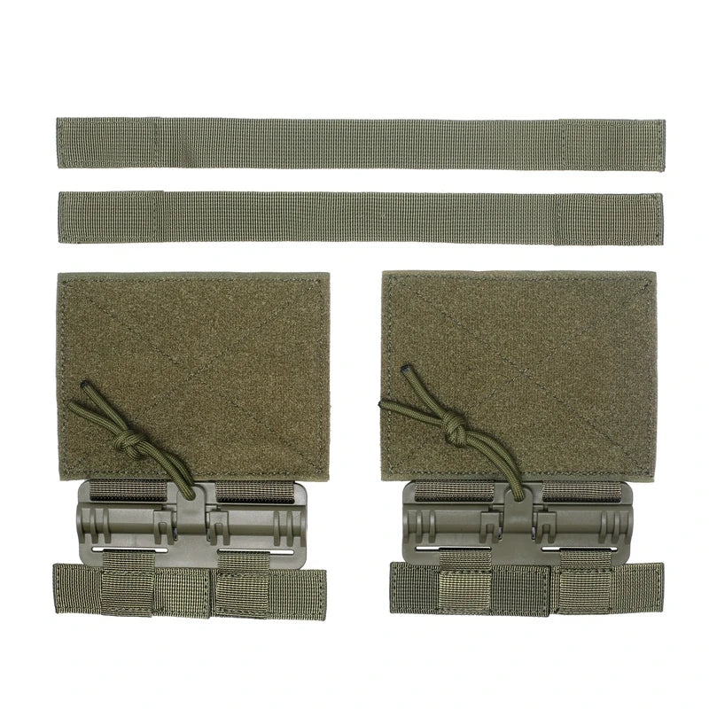 Vest Quick Release Buckle Set, Molle Quick Disconnect Side Entry Conversion with Hook Loop Fastener for Plate Carrier Outdoor Hu