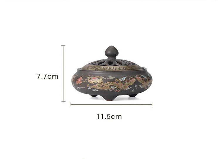 Ceramic Incense Burner Holder Coil Cones Stick Incense Buddhist Home Decor Tearoom Yoga Room Desktop Ornaments 8 Styles