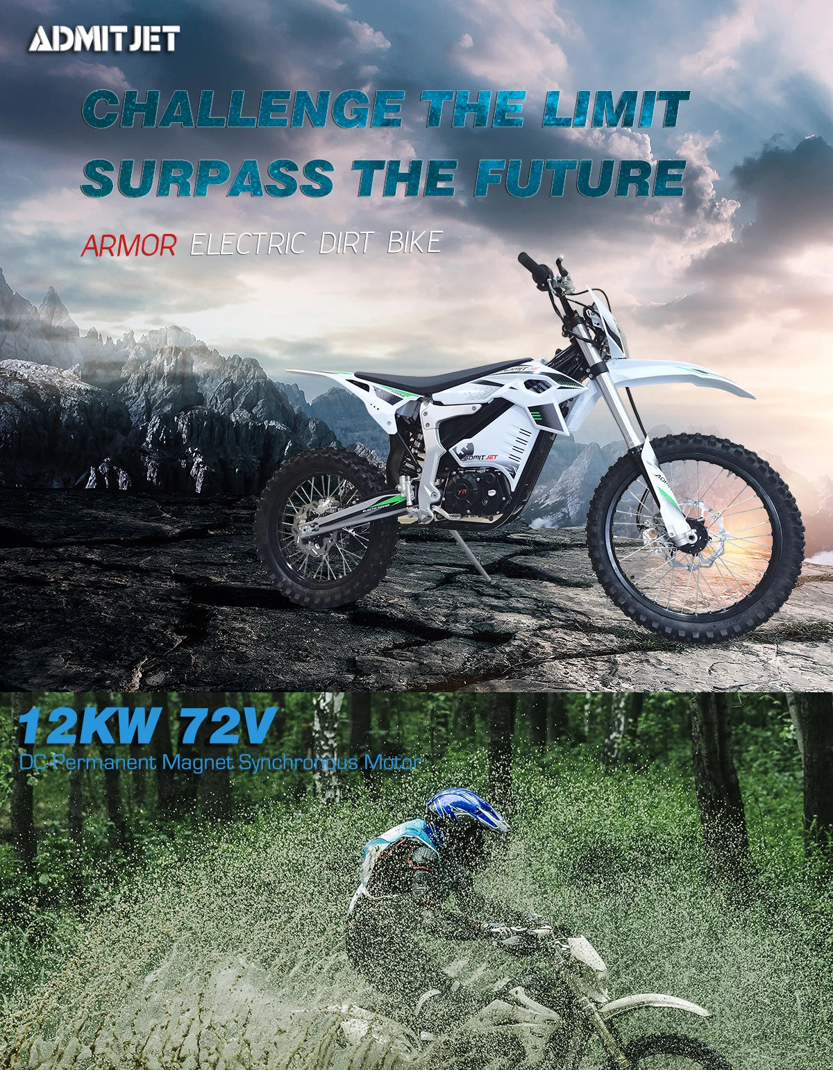 ST High Power 72V 12000W Adult Electric Powered Dual Sport Electric Dirt Bike Motorcycle E-bike Bicycle