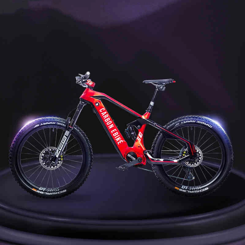 27.5 Full shock AM mountain bike Bafang mid-motor carbon fiber frame lithium battery cross-country electric power assisted E-MTB