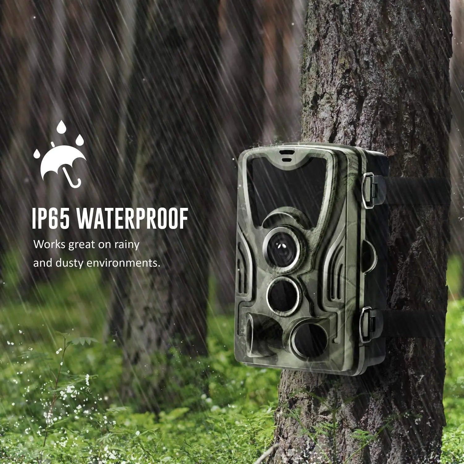 20MP 1080P Outdoor Hunting Trail Camera with 5000 MAh Lithium Battery IP65 Waterproof Game Cam Photo Traps Wild Surveillance