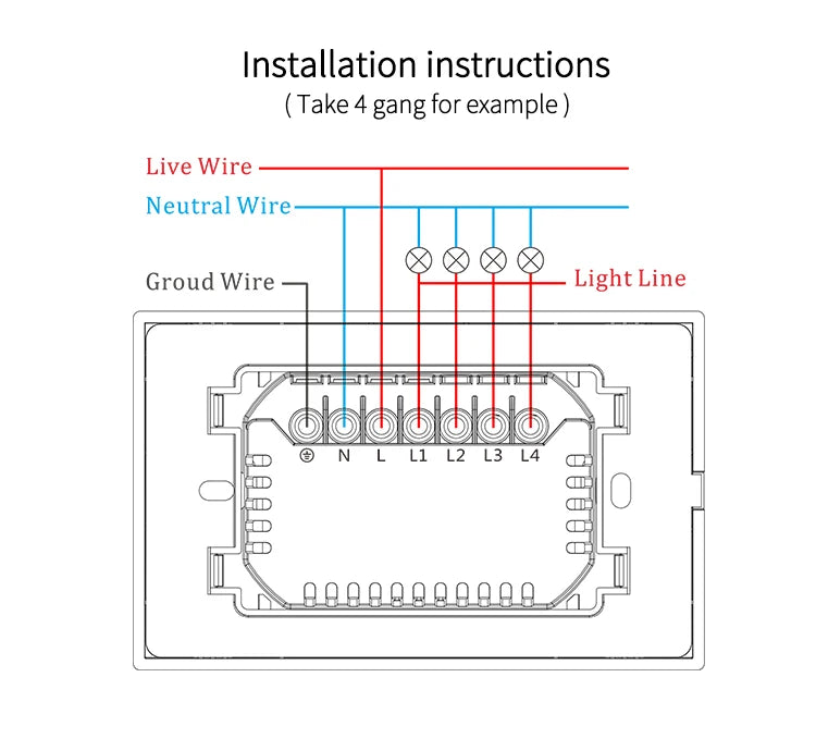 Zemismart Tuya WiFi 1 2 3 Gangs Wall Light Switch With Neutral Smart Life App Remote Control US Interruptor Alexa Google Home