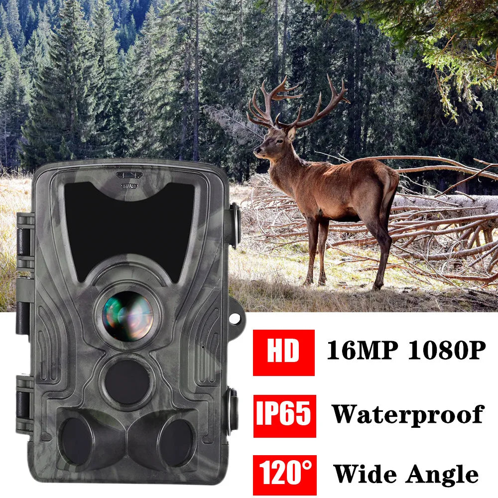 20MP 1080P Outdoor Hunting Trail Camera with 5000 MAh Lithium Battery IP65 Waterproof Game Cam Photo Traps Wild Surveillance