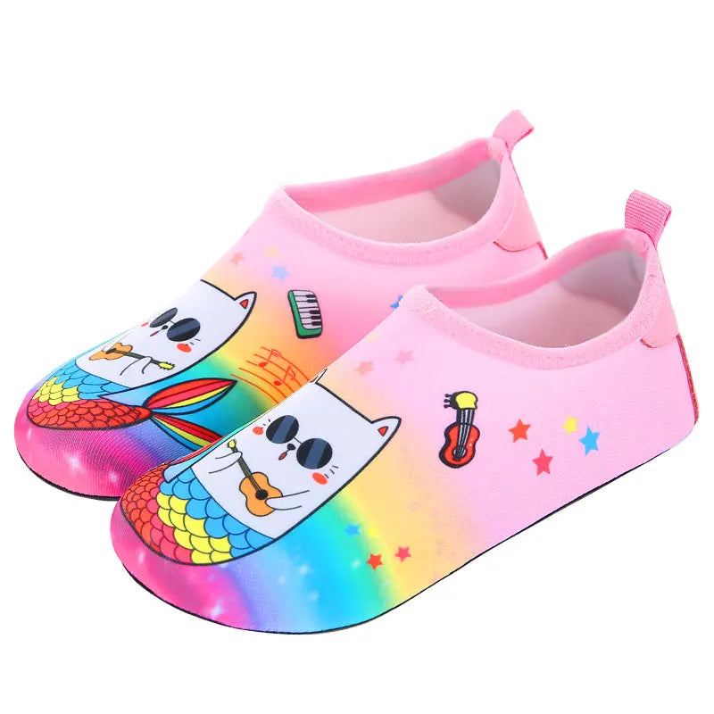 Boy Girl Breathable Lightweight Barefoot Beach Aqua Shoe Children Upstream Water Shoes Quick Dry Non-Slip Seaside Swimming Shoe