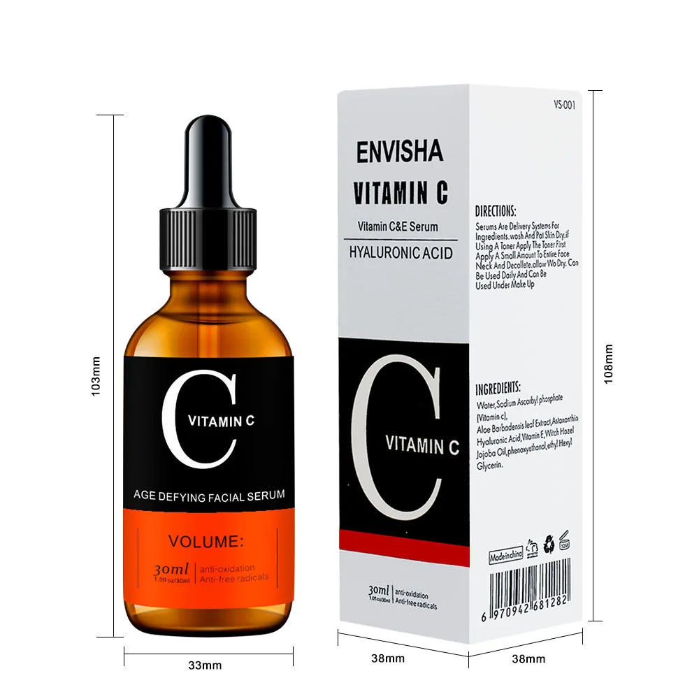 ENVISHA Retinol Facial Serum Hyaluronic Acid Vitamin C Anti-Wrinkle Aging Whitening Skin Care Shrinking Pores Moisturizing