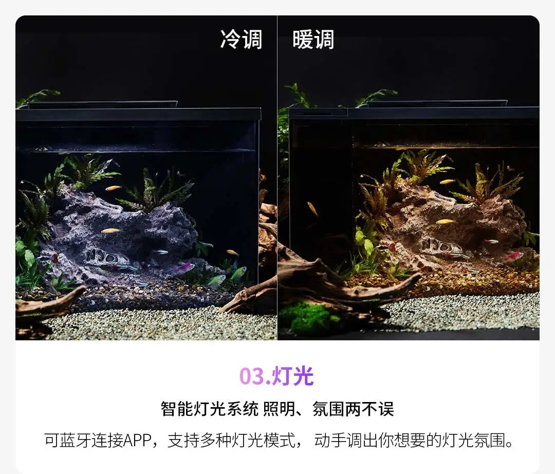 PETKIT Smart Aquarium Eco-Friendly Fish Tank Pro Mobile APP Aquarium Management Smart Lighting System Light Gradient 15L