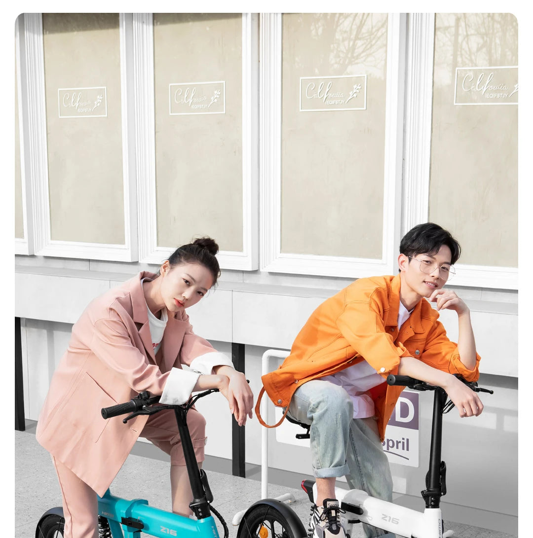 HIMO Z16 fold electric bicycle Urban lithium battery scooter 36v250w rear wheel drive motor Soft tail frame electric bike