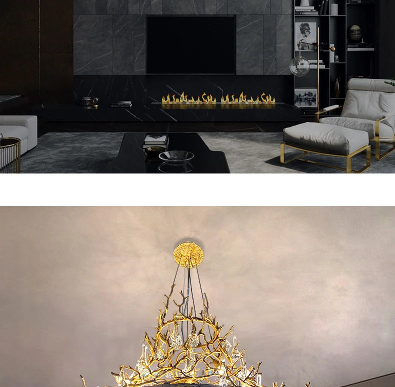 Luxury living room lamp luxury bedroom chandelier French restaurant half ring lamp creative personality princess crystal lamp