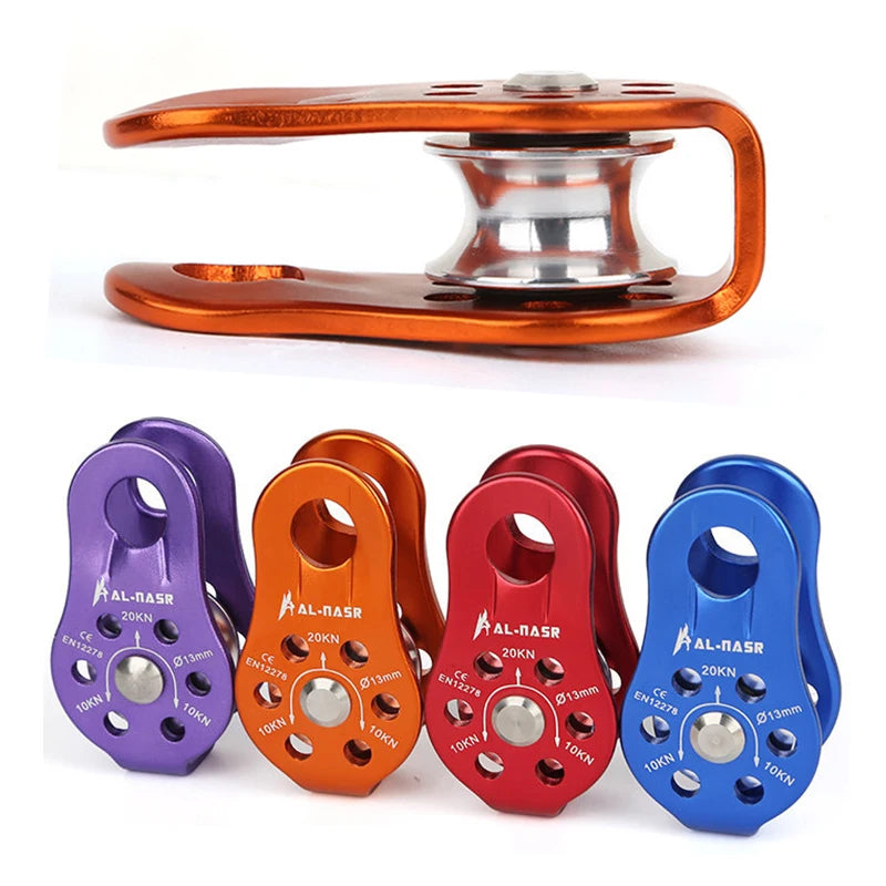 Rock Climbing Pulley Outdoor Tools Professional Fixed Sideplate Single Sheave Pulley Mountain Climbing Equipment