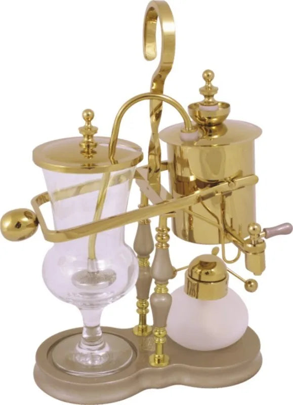 Luxury Champagne Gold Belgian royal coffee maker/vacuum coffee pot /Tea pot with top quality ,perfect chrsitmas gift