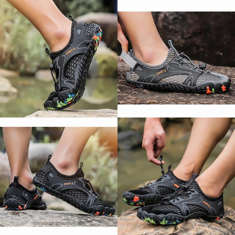 Outdoor Sneakers Non-slip Hiking Shoes For Men Women Walking Trekking Aqua Shoes Unisex Breathable Mesh Upstream Beach Barefoot