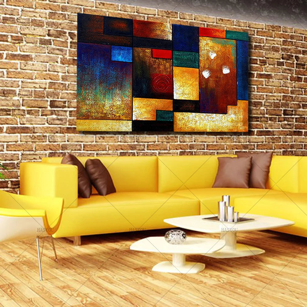 Unframed Decorative Pictures Modern Abstract Oil Painting On Canvas Handmade Art Picture Decor Modular Wall Art For Home Room