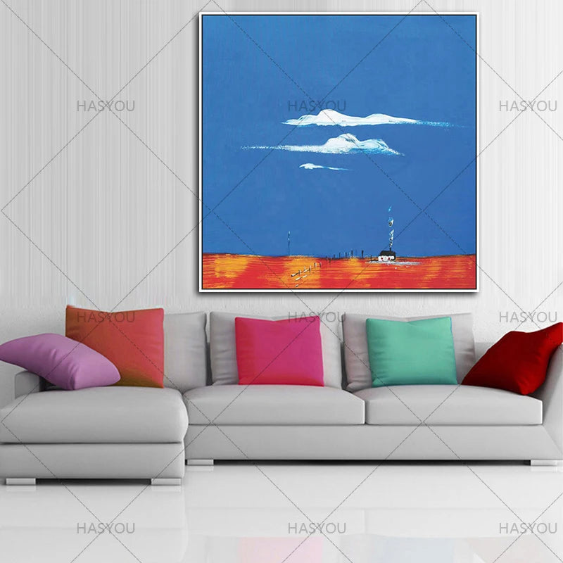 Handmade Abstract Oil Painting On Canvas Handpainted Landscape Oil Paintings Modern Wall Art Picture Home Decor For Living Room