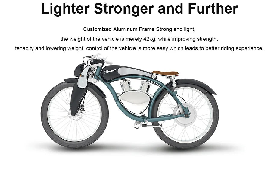 E-BIKE Munro 2.0 Electric motorbike 48V lithium battery Luxury smart electric motorcycle 26 inch emotor Electric transport ebike