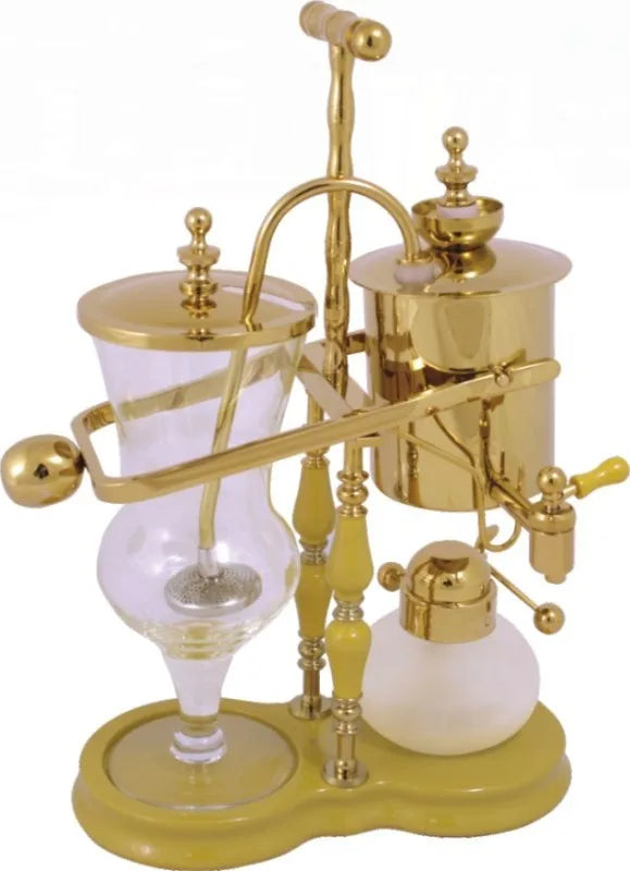 Luxury Champagne Gold Belgian royal coffee maker/vacuum coffee pot /Tea pot with top quality ,perfect chrsitmas gift