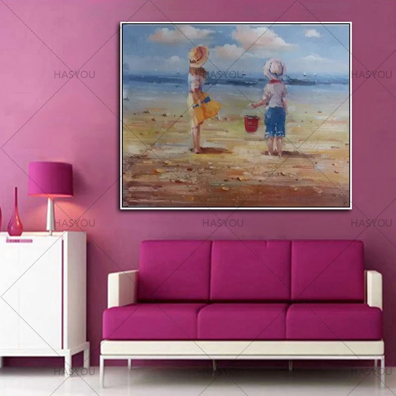 Newest Artist Painting Handmade High Quality Sky Oil Painting On Canvas Wholesale Unique sea Abstract Landscape Paintings