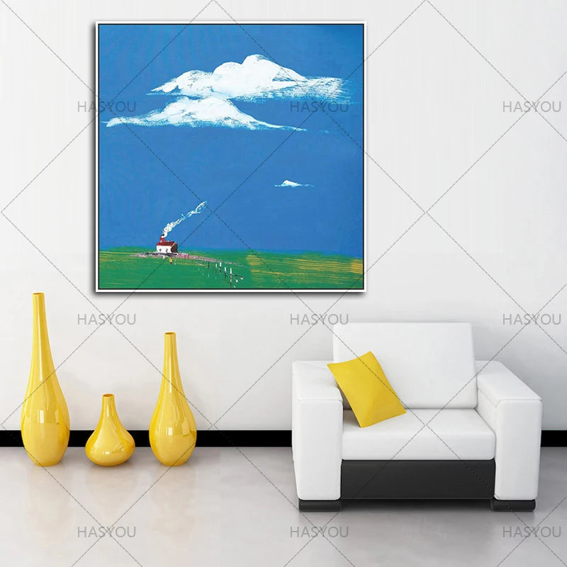 Handmade Abstract Oil Painting On Canvas Handpainted Landscape Oil Paintings Modern Wall Art Picture Home Decor For Living Room