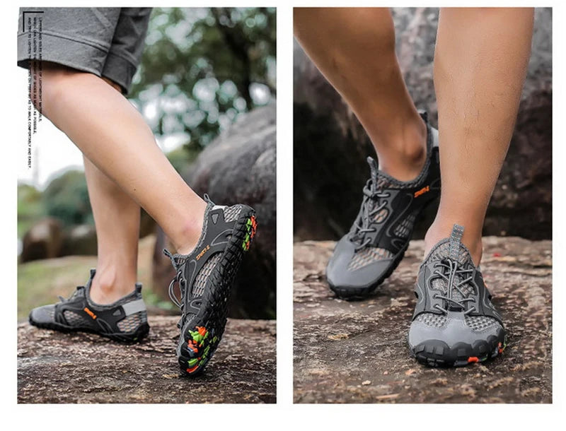 Outdoor Sneakers Non-slip Hiking Shoes For Men Women Walking Trekking Aqua Shoes Unisex Breathable Mesh Upstream Beach Barefoot