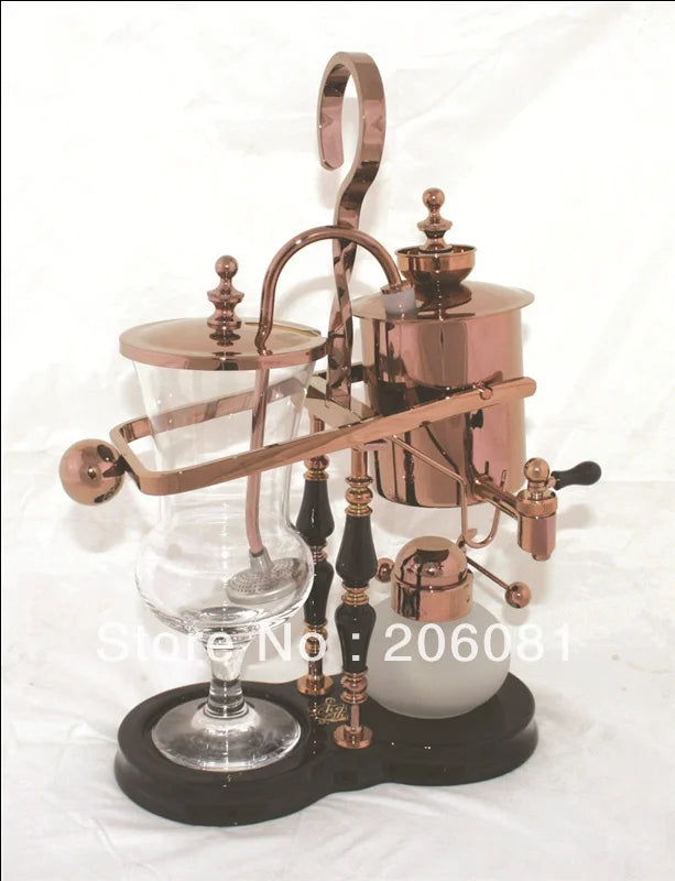 Luxury Rose Gold Balancing roayl syphon coffee maker/Siphon coffee maker /Tea pot with top quality ,perfect chrsitmas gift