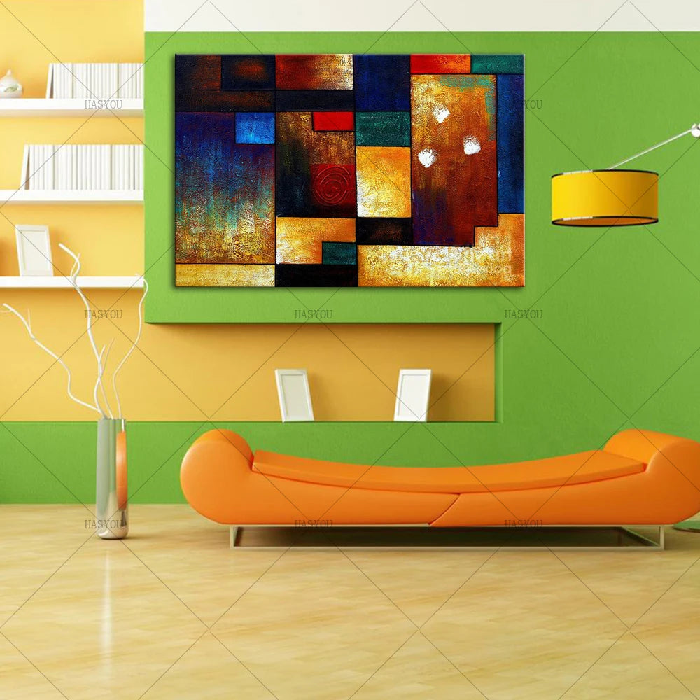 Unframed Decorative Pictures Modern Abstract Oil Painting On Canvas Handmade Art Picture Decor Modular Wall Art For Home Room