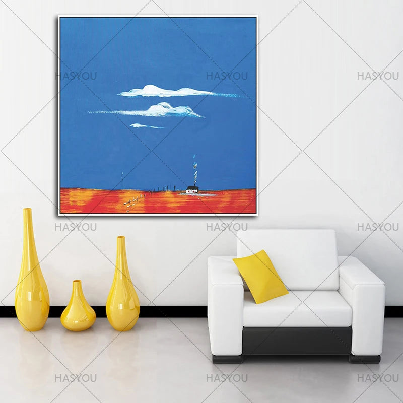 Handmade Abstract Oil Painting On Canvas Handpainted Landscape Oil Paintings Modern Wall Art Picture Home Decor For Living Room