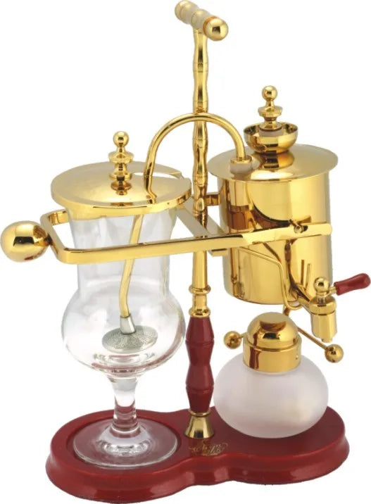 Luxury Champagne Gold Belgian royal coffee maker/vacuum coffee pot /Tea pot with top quality ,perfect chrsitmas gift