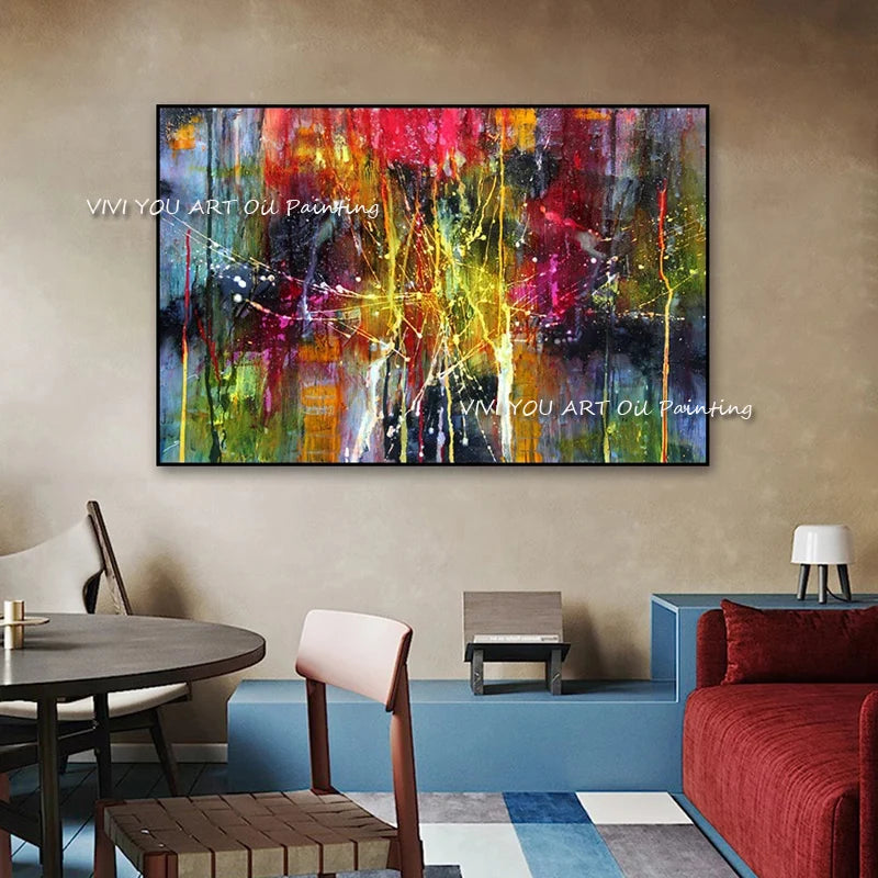 Unframed Decorative Pictures Modern Abstract Oil Painting On Canvas Handmade Art Picture Decor Modular Wall Art For Home Room