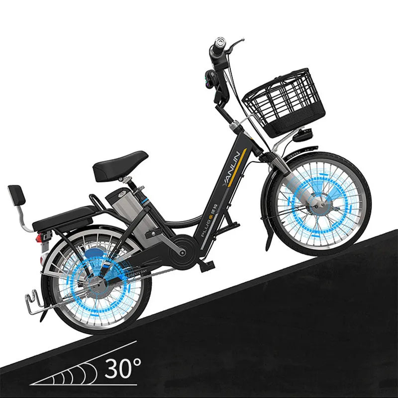 20inch Urban Travel cargo ebike electric assisted bicycle Folding back seat 48v45ah lithium battery max range 250-300km ebike