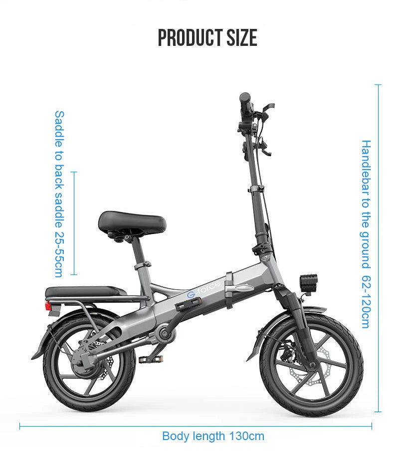 14 inch chainless electric folding bicycle Substitute shaft drive Mini electric bicycle City ebike