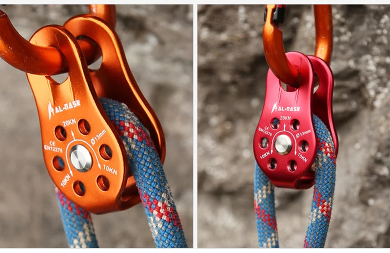 Rock Climbing Pulley Outdoor Tools Professional Fixed Sideplate Single Sheave Pulley Mountain Climbing Equipment