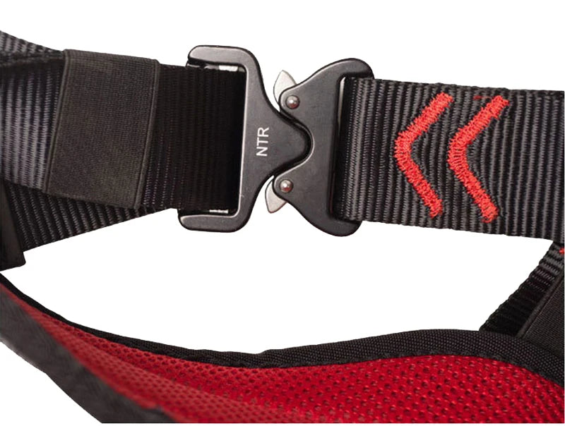 Outdoor Half Body Harness Climbing Safety Belt Protection Equipment with Front Bridge and 360 Degree Swivel Connector