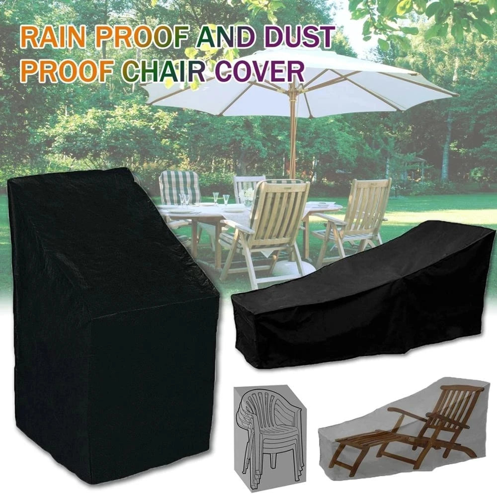 6 Size Black Outdoor Waterproof Cover Garden Furniture Rain Cover Chair Sofa Protection Rain Dustproof Woven Polyester Convenien