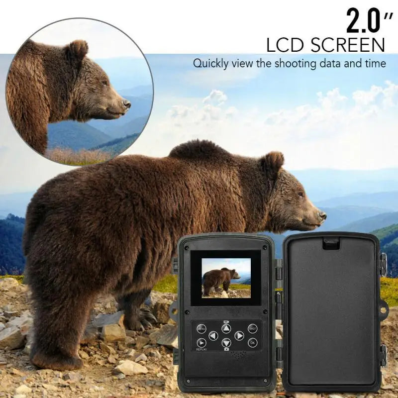 20MP 1080P Outdoor Hunting Trail Camera with 5000 MAh Lithium Battery IP65 Waterproof Game Cam Photo Traps Wild Surveillance