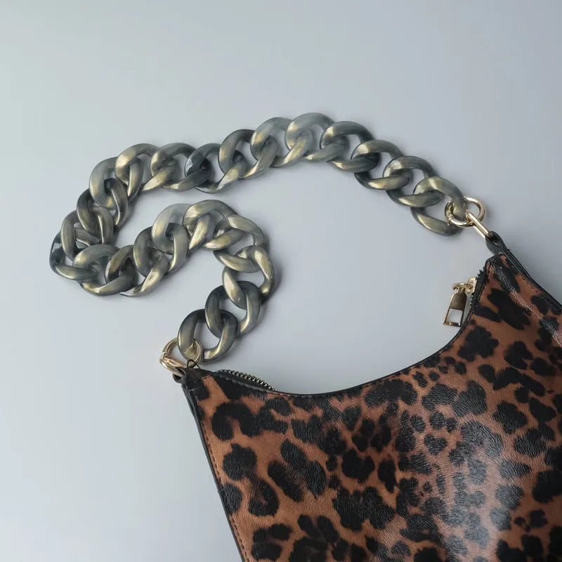 New Fashion Woman Bag Accessory Detachable Parts Replacement Chain White Green Resin Luxury Strap Women Acrylic Shoulder Chain