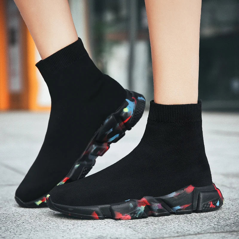 35-47 Socks Shoes For Women 2024 Sneakers Summer Ladies Slip On Black Flat Woman Barefoot Shoe Unisex Men Footwear Spring tennis