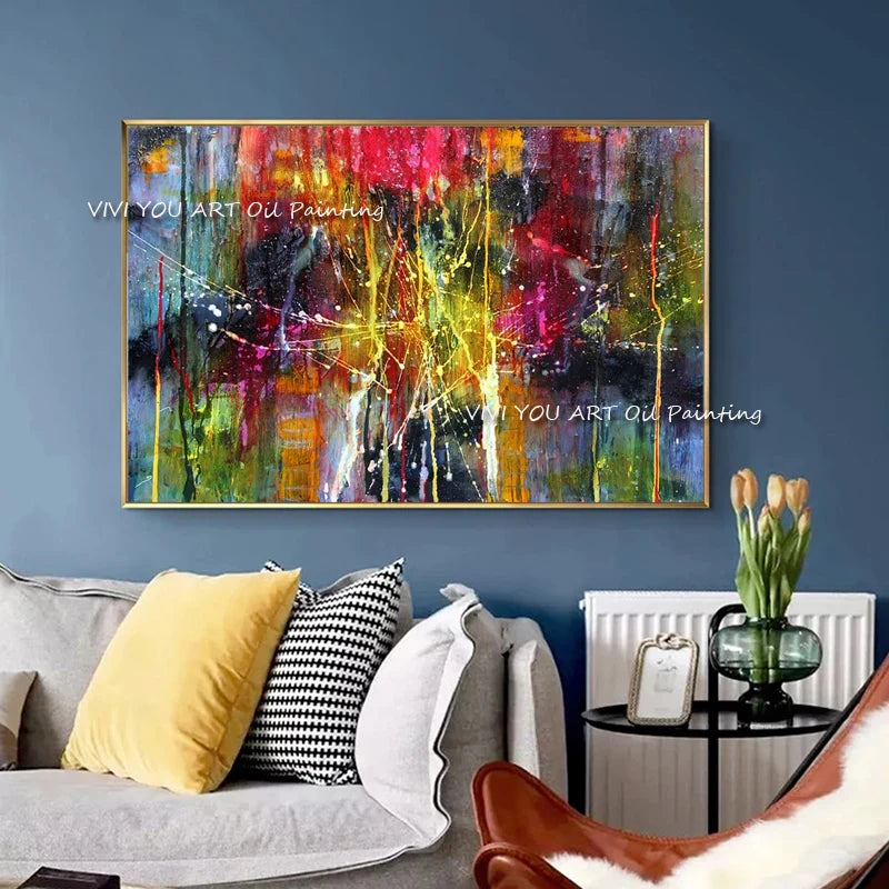 Unframed Decorative Pictures Modern Abstract Oil Painting On Canvas Handmade Art Picture Decor Modular Wall Art For Home Room