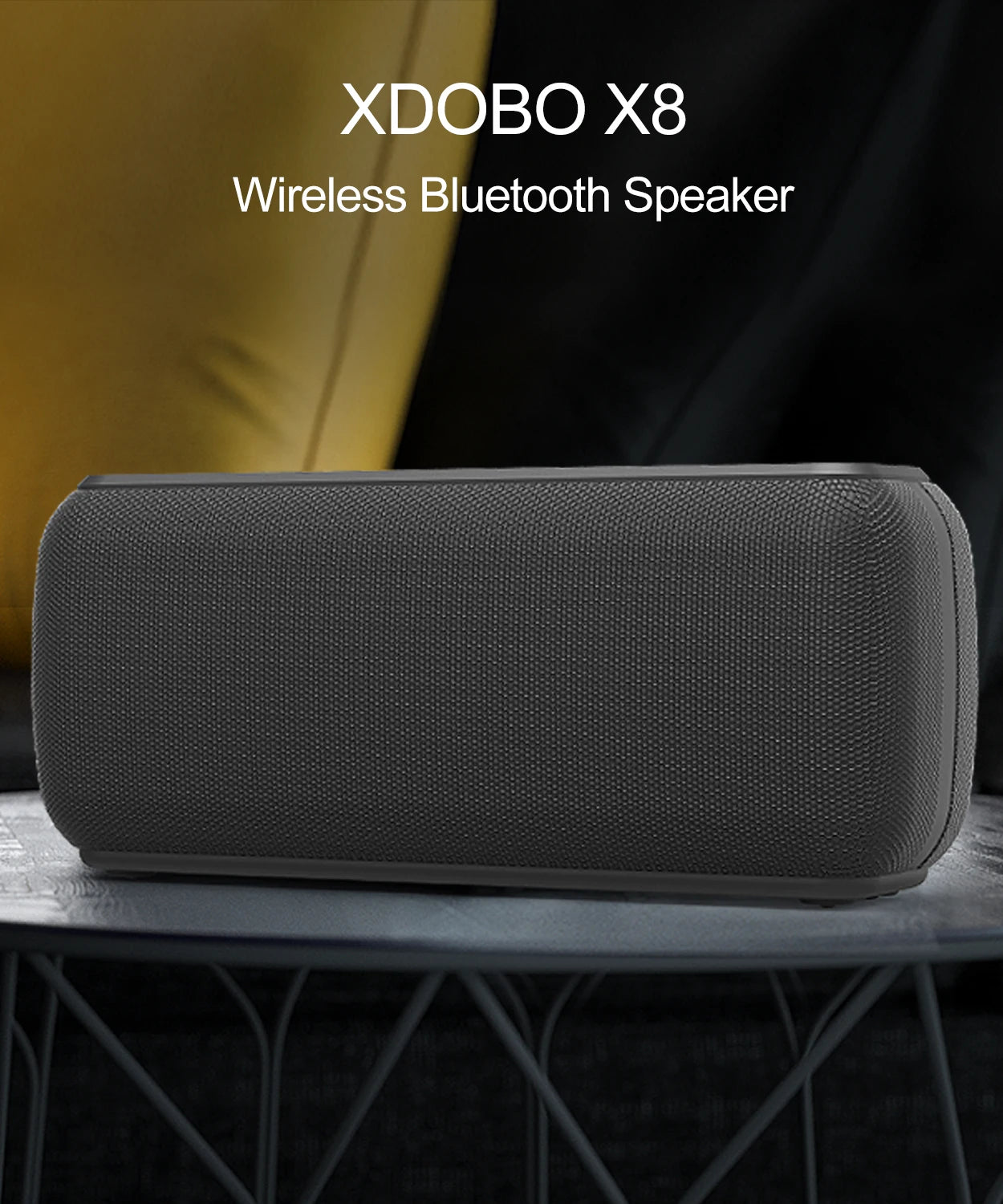 XDOBO X8 60W Portable Speakers Bluetooth-compatiable Bass Subwoofer Wireless Waterproof 6600mAh TWS Function Support TF/AUX