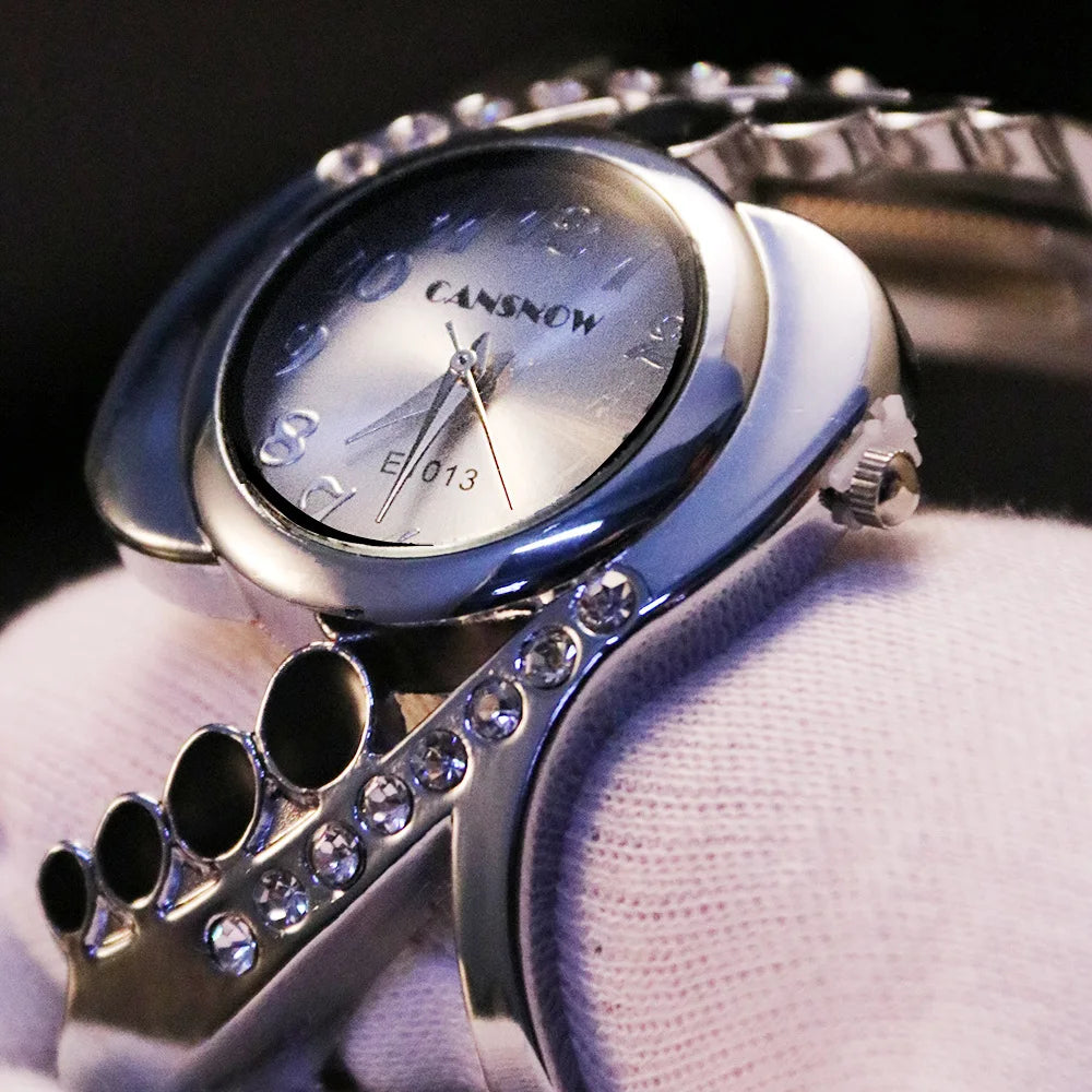 Elegant Bangle Quartz Wristwatch