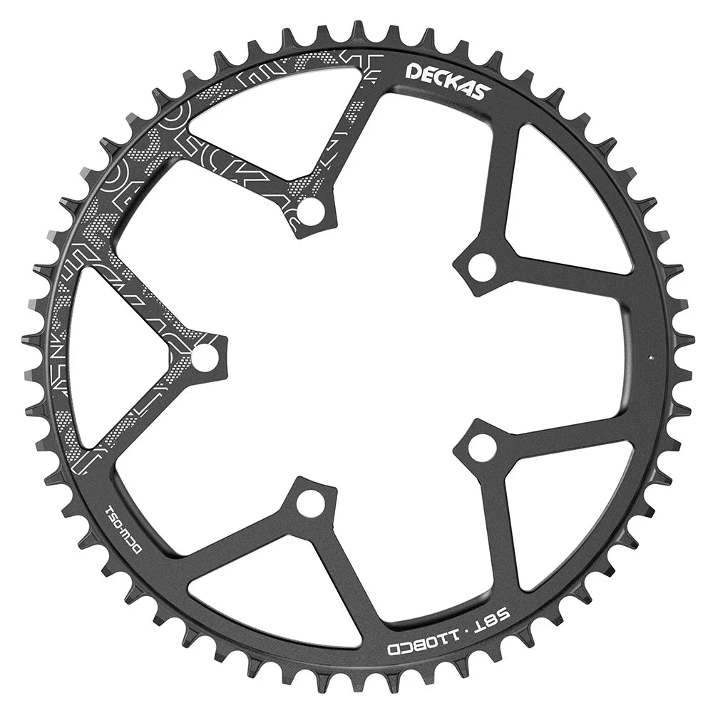 DECKAS 110BCD 130BCD Crown Chainring Narrow Wide Round Chain Ring 36T 38T 40T 42T 44T 46T 48T 50T 52T 54T 56T 58T Sprocket