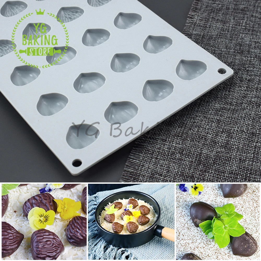 Dorica 24 Cavity Chestnut Design Mousse Mould DIY Pudding Dessert Chocolate Silicone Mold Cake Decorating Tools Kitchen Bakeware