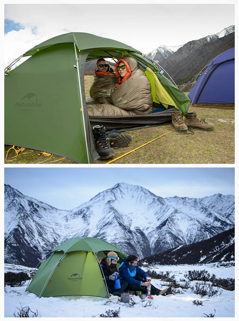 Naturehike Cloud Peak 2 Camping Tent 2-Person 20D Waterproof Ultralight Outdoor Travel Double Layer Tent 4-Season Use