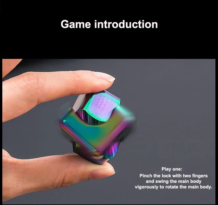 Square Decompression Spinning Top Dice Cube Anti-Anxiety Fingertip Toys Hand Fidget Spinner Vent Toys Flipo Flip For Children