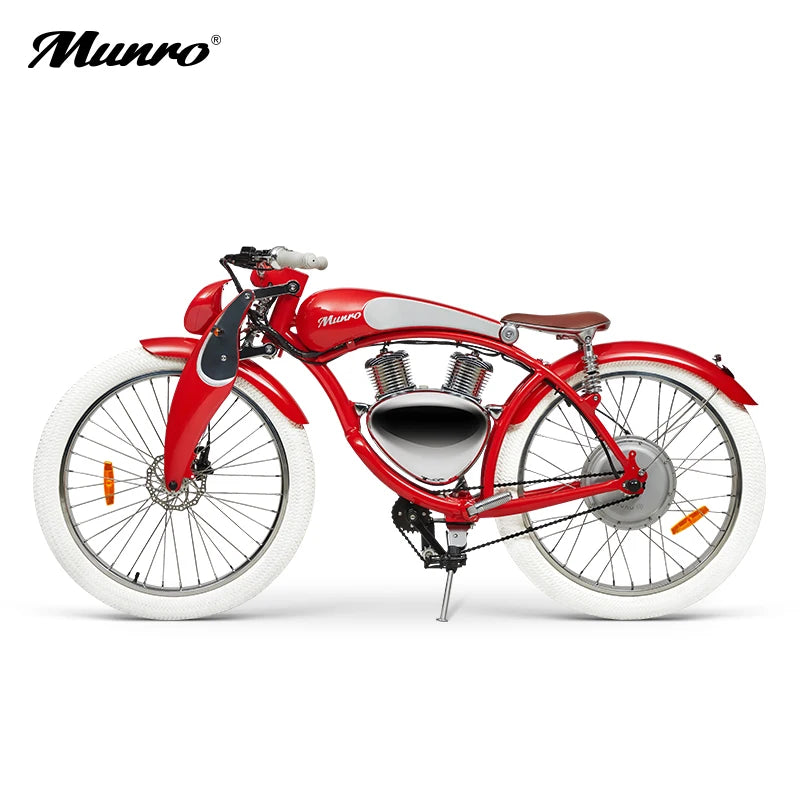 E-BIKE Munro 2.0 Electric motorbike 48V lithium battery Luxury smart electric motorcycle 26 inch emotor Electric transport ebike